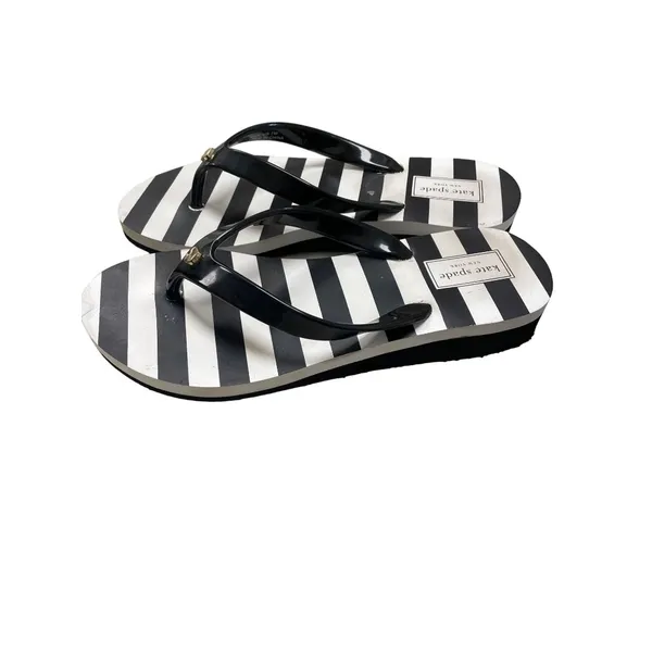 Kate Spade Women's Black/White Shoes/Flip Flops Size7 SKU 1734 - Image 2