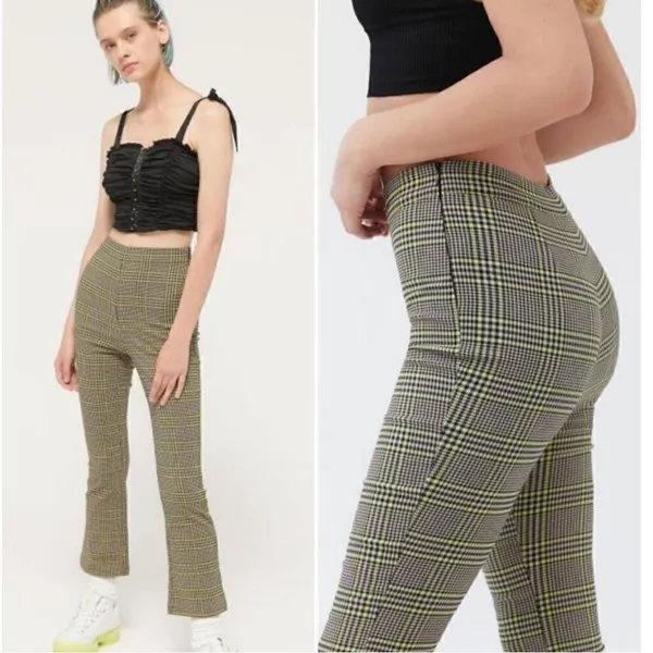 Urban Outfitters Plaid Kick Boot Pants Women’s 0 - Image 2