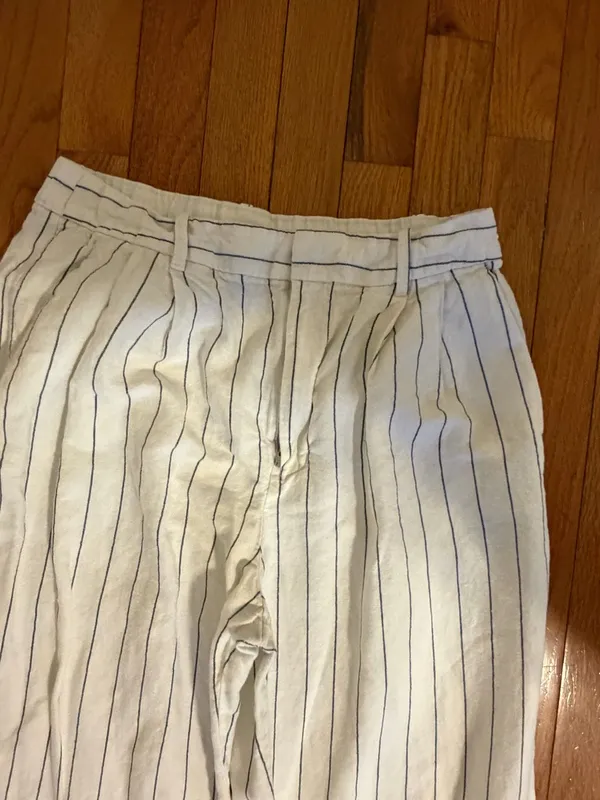 Gap Linen Blend Trousers Wide-Leg Pleated - Image 2