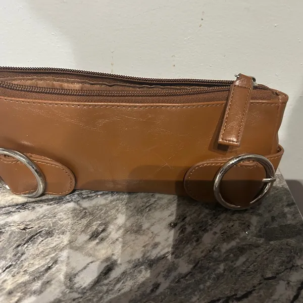 Nordstrom Brown Leather Pouch - Image 2