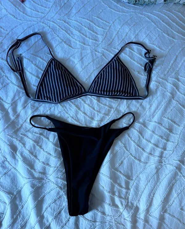 Stripe Top And Black Bottoms - Image 3