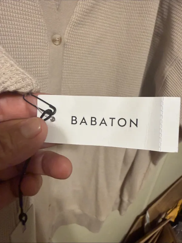 New Babaton Relaxed ThermalWaffle-Knit Button Front Cardigan - Mauve 2XL - Image 6