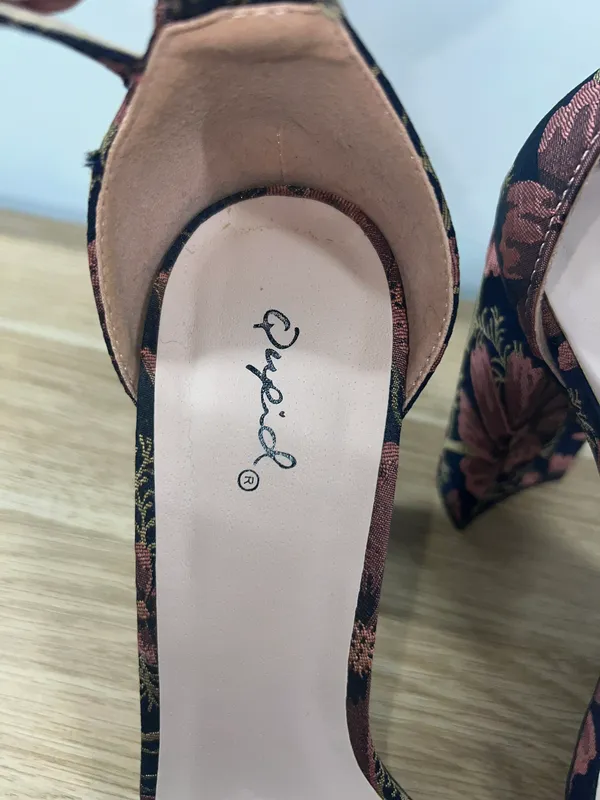 Qupid Floral Block Heel - Image 6