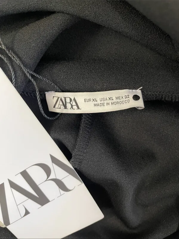 Zara Black Sleeveless Draped Neck Top - Image 4