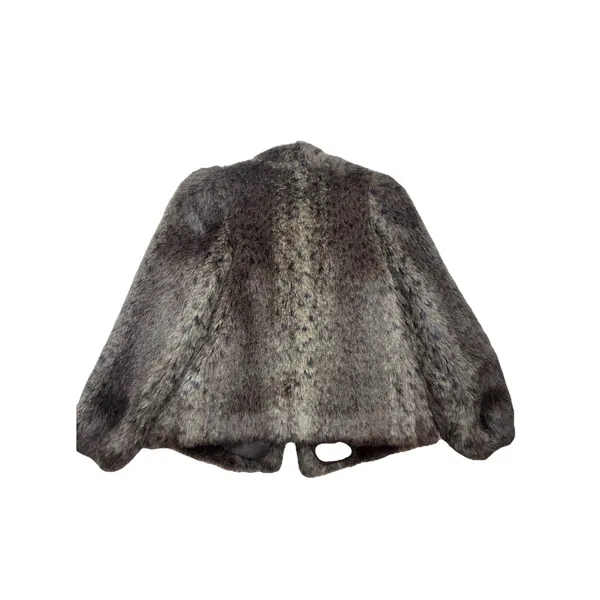 Vintage Jordache Brown Faux Fur Coat jacket Leopard Print Size 7/8 - Image 9