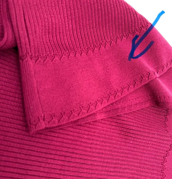 Talbots Silk Cardigan Sweater Womens M Cranberry Burgundy Ribbed Button Front LS - Image 9