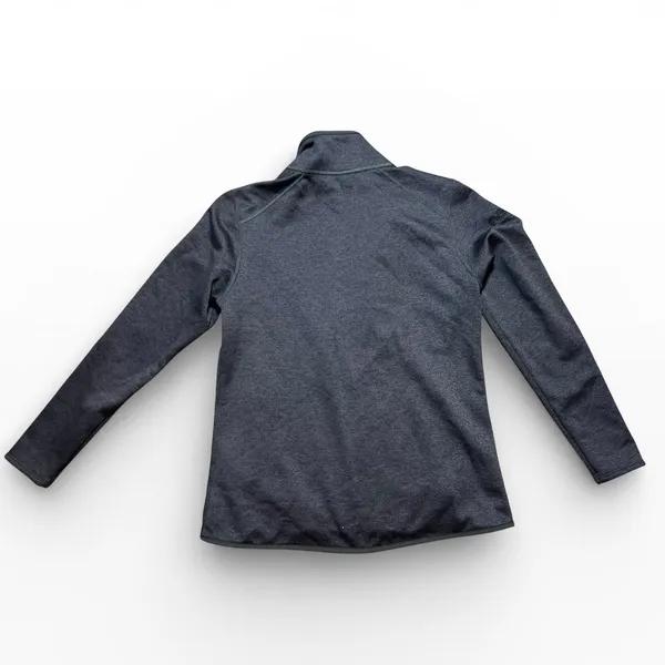 The North Face Womens Large Full Zip Softshell Fleece Jacket Heathered Dark Gray - Image 2