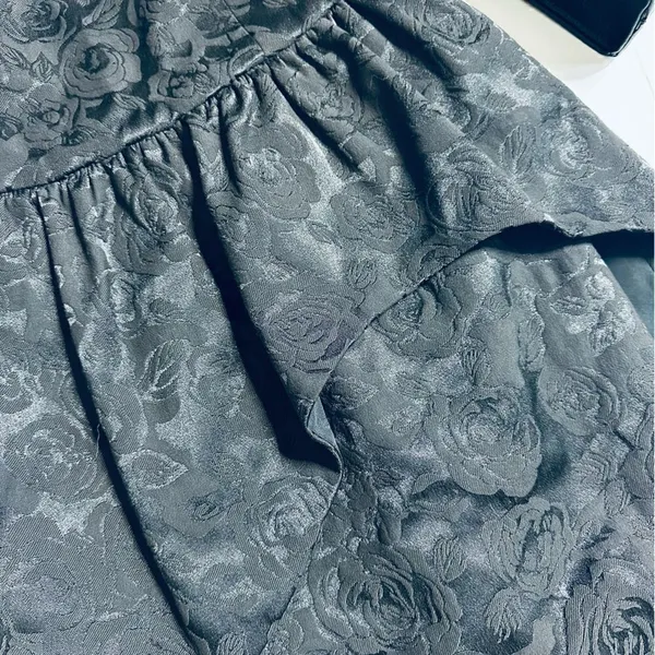 Keepsake the Label Black Floral Asymmetrical Peplum Cocktail Mini Dress - Image 11