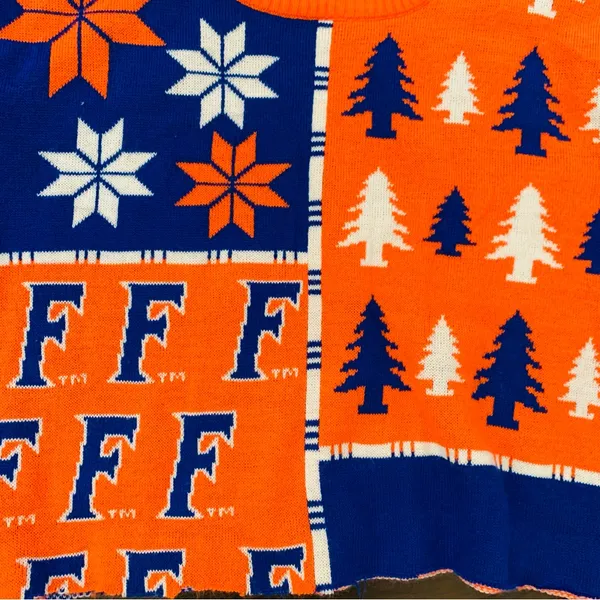 UF Football University of Florida Gators Cutoff Cropped Ugly Christmas Sweater - Image 2