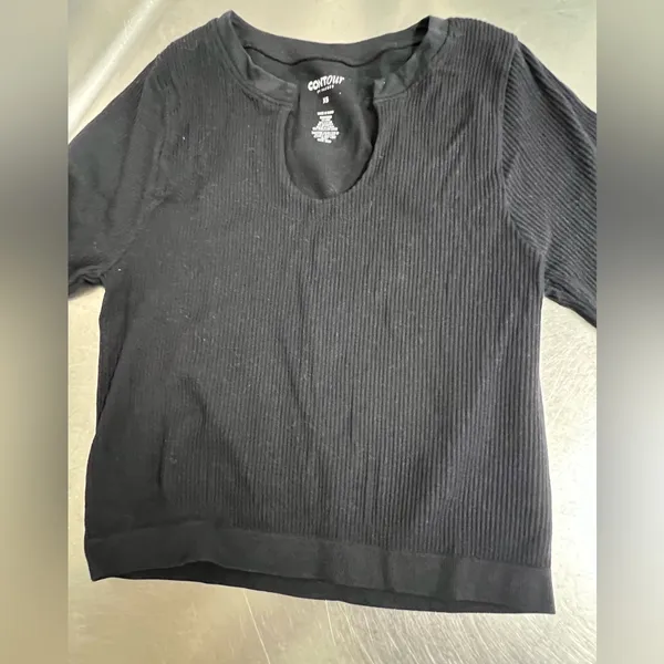 PacSun Contour Women’s Black Long Sleeve Ribbed Crop Top - Size XS - VGUC - Image 3