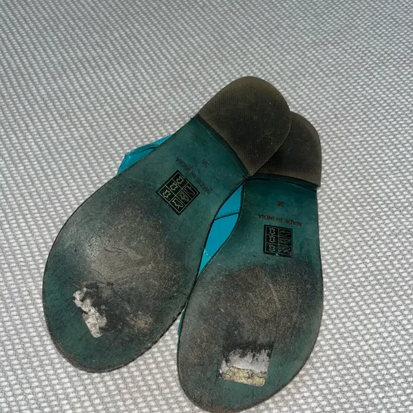 Free People Sant Antoni Sandal Blue/ Azure Sz 36 - Image 7