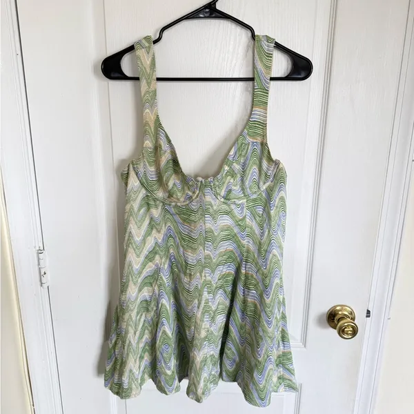 For Love & Lemons Yori Mini Dress in Green - Image 7