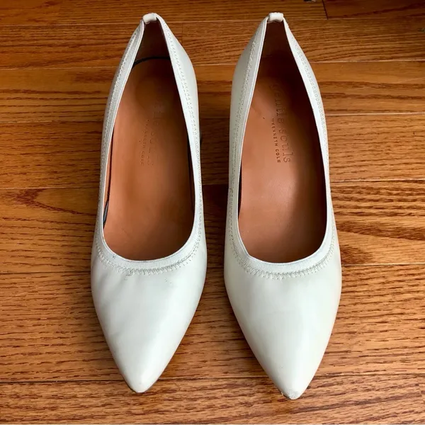 Gentle Souls by Kenneth Cole Dionne Pointed Toe Pumps White Stone Women's 7.5M - Image 4