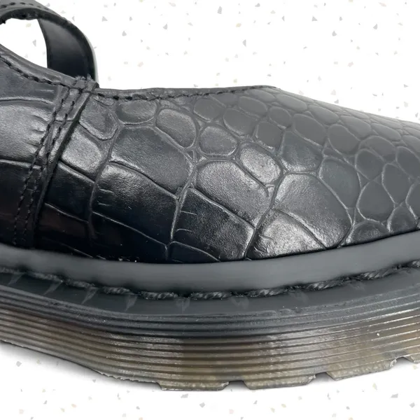 Dr. Martens Elphie Black Croc Mary Janes Pointed Almond Toe Leather Flats Size 5 - Image 13