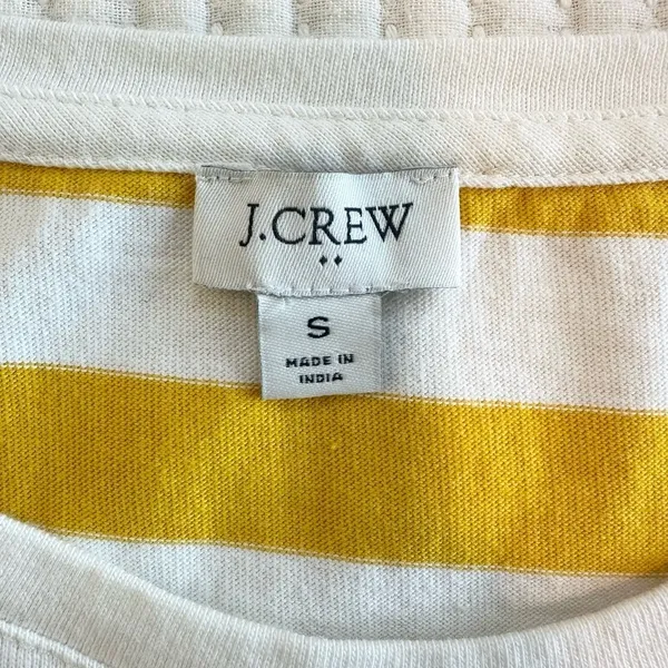J. Crew Classic Striped Fisherman Long Sleeve Tee with Gold Buttons - Image 7
