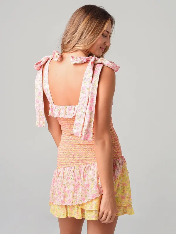 Loveshack Fancy Aya Dress Medium - Image 3