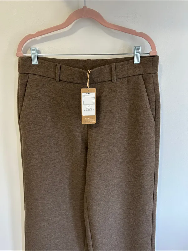 OGL Move Heather Brown Wide Leg Sweatpant Trousers - Image 3