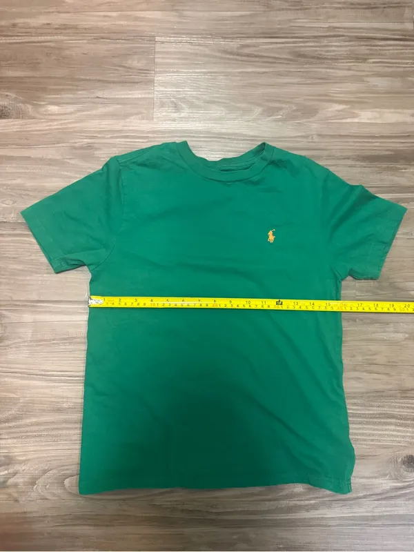 Polo Ralph Lauren Green Pony Baby Tee Fitted Cotton Top XS - Image 4