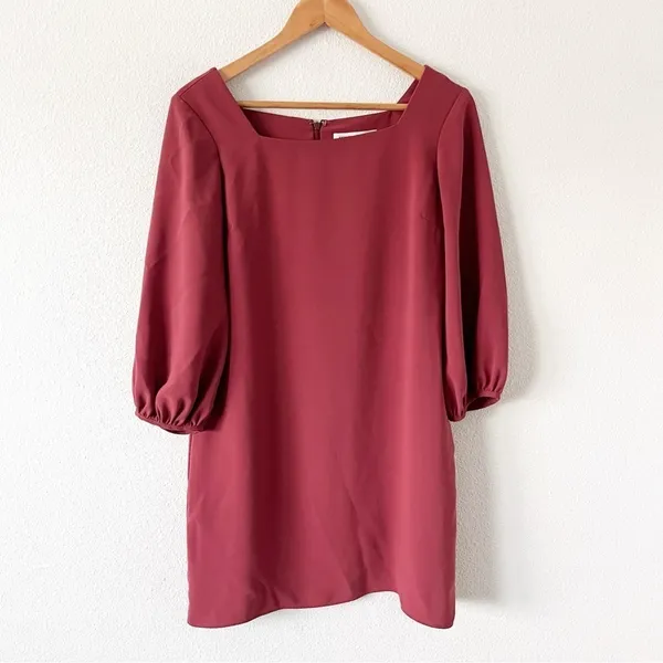 Amanda Uprichard Walsh Mauve Pink Square Neck Feminine Romantic Mini Dress - Image 2