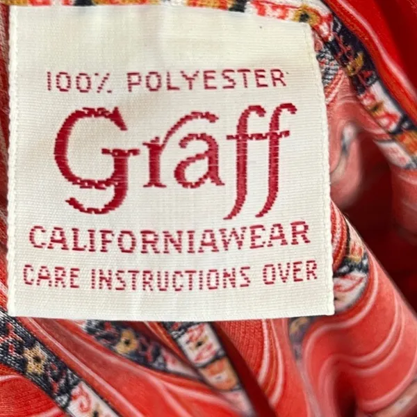 Vintage Graff Polyester Blouse Red‎ Red Size M - Image 7