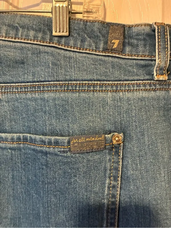 7 for all man kind women Dark Blue Bootcut Jeans high rise dojo size 34 - Image 4