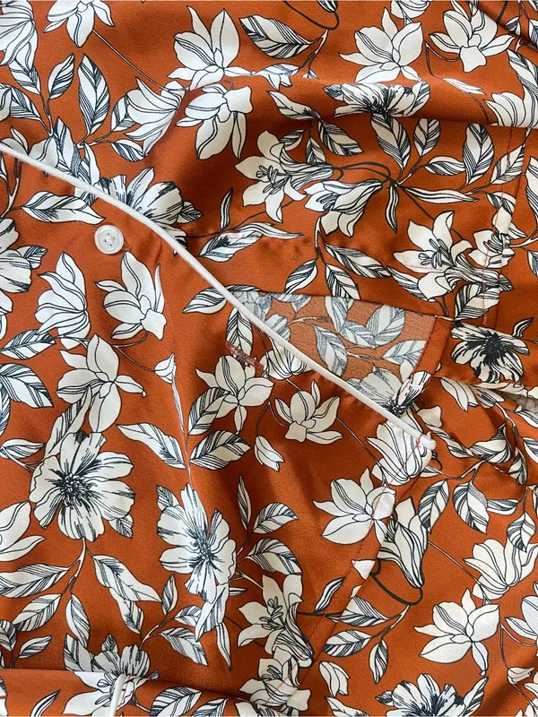La Ligne X Target Pajamas Set Floral Button Down Top Longsleeve & Bottom XSmall - Image 10