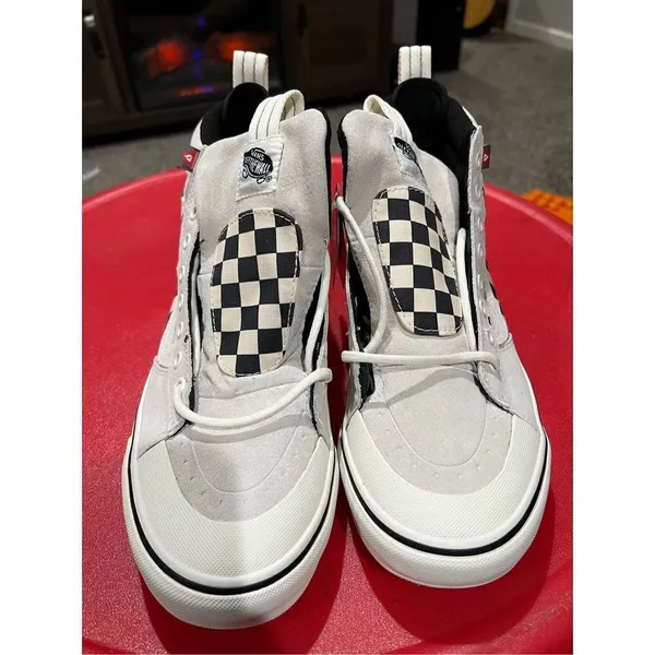 Vans Marshmallow/Checkerboard Sk8-HI MTE-2 Shoe - Women 10.5 Men 9 - Image 3