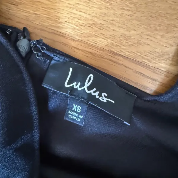 Lulus Black‎ Ruffle Strap Sweetheart Bodycon Mini Dress XS Cocktail Party LBD - Image 2