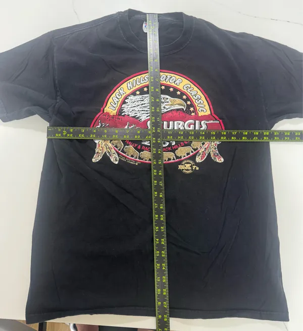 Hanes Vintage 2001 Sturgis Rally T Shirt L Black Hills Motor Classic Biker Motorcycle - Image 5