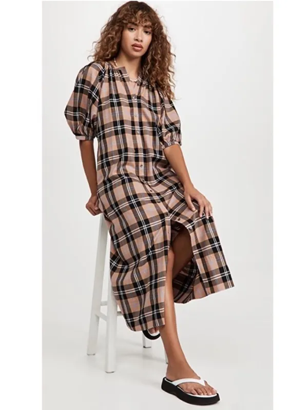 Staud Vincent Dress in Cotton Twill Womens Size S - Image 3