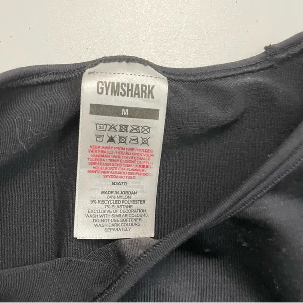 Gymshark Sweat Seamless Midi Tank Sports Bra Compression Exercise Workout Black - Image 3