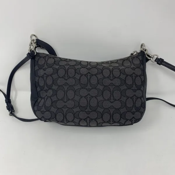 Coach Signature Chelsea Jacquard Crossbody Bag Purse 37584 Black - Image 3