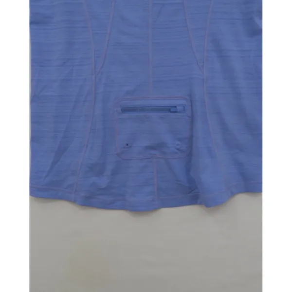 Athleta Womens Blue Space Dye Quarter Zip Cycling Jersey Short Sleeve Small - Image 6
