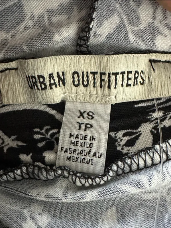 Urban Outfitters UO Rianna Floral Ruffle Mini Dress Black White XS NWT - Image 6