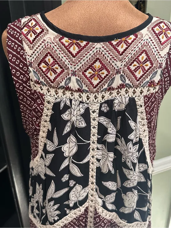 Anthropologie Floreat Embroidered Grasslands Midi Dress – Floral – Size Small - Image 7
