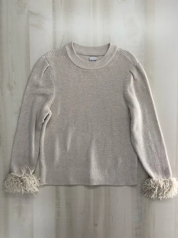 nwot NIC+ZOE cotton beige tan sweater top - Image 3