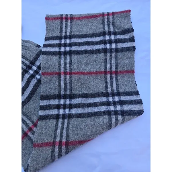 scarf 100% Cashmere With Fur Pompons - Image 2