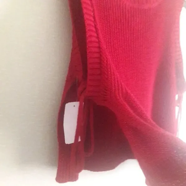 Nordstrom Closet Space Tie Side Slit Knit Sweater Tank Top M v6x - Image 5