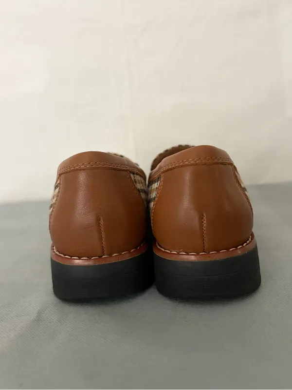 Easy Spirit Women’s size 7.5M Plaid Loafers Buckle Platform (B206) - Image 6