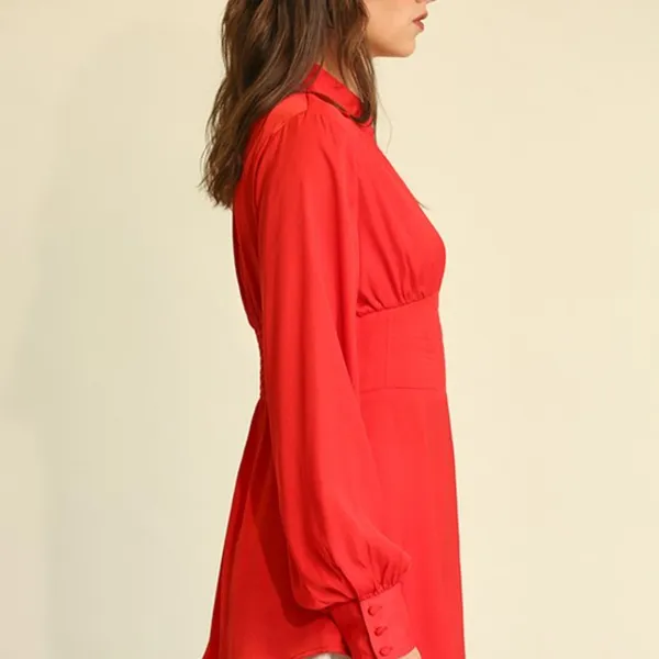 33.‎ Scarlet Red Corset Top - Image 3