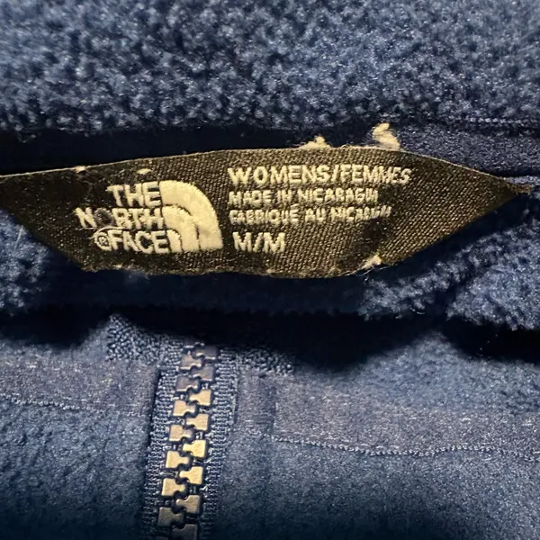 The North Face Women's Fleece Mock Neck Full Zip Up Jacket Blue M - Image 8