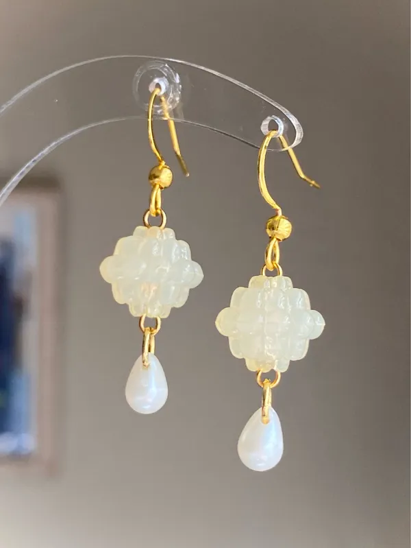 Handmade fairy cute Kawaii retro candy dangle earrings 💛 - Image 3
