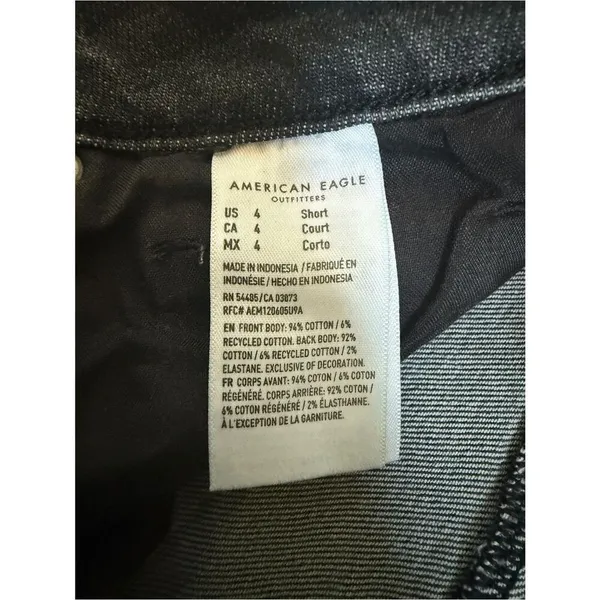 American Eagle Mom Jean Black 4 Short Stretchy Streetwear - Image 8