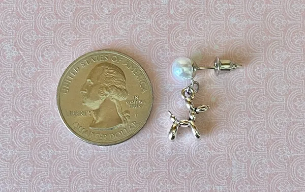 Handmade cute retro y2k ballon dog earrings 🐶🎈 - Image 5