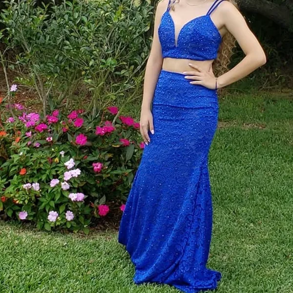 Prom Dress Blue Size 0 - Image 5