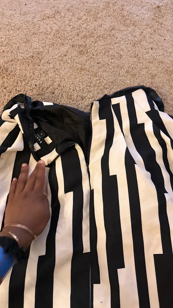 Black and white striped quilted skirt Multiple - Image 2