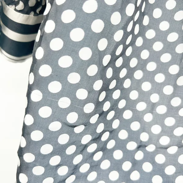 Milly Womens Retro Black White Polka Dot Silk Tie Neck Parisian‎ Chic Blouse 6 - Image 8