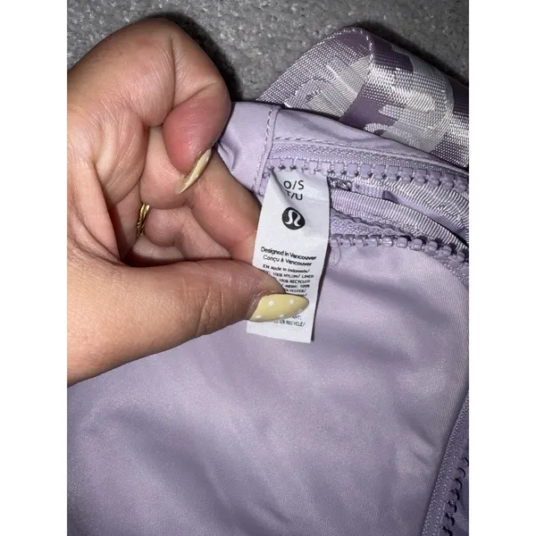 Lululemon Everywhere Belt Bag 1L Wordmark Strap Lavender Lilac Purple O/S - Image 9
