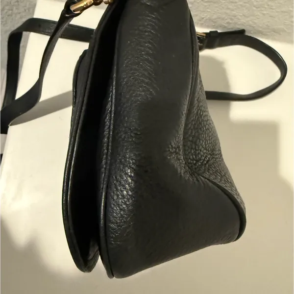 Marc Jacobs Empire City Crossbody Saddle Bag Black Pebbled Leather - Image 7