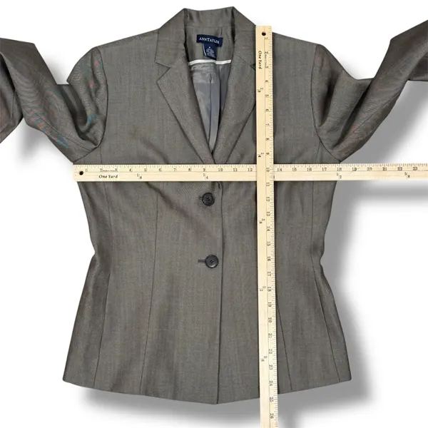 Ann Taylor Wool Blend‎ Blazer Jacket Taupe Brown Size 6 - Image 11